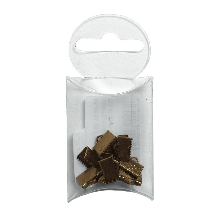 Embouts de sangle (10) métal 10mm bronze Embouts de sangle (10) métal 10mm bronze