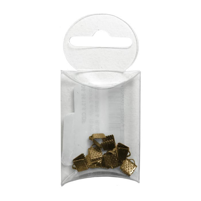 Embouts de sangle (10) métal 6mm bronze Embouts de sangle (10) métal 6mm bronze