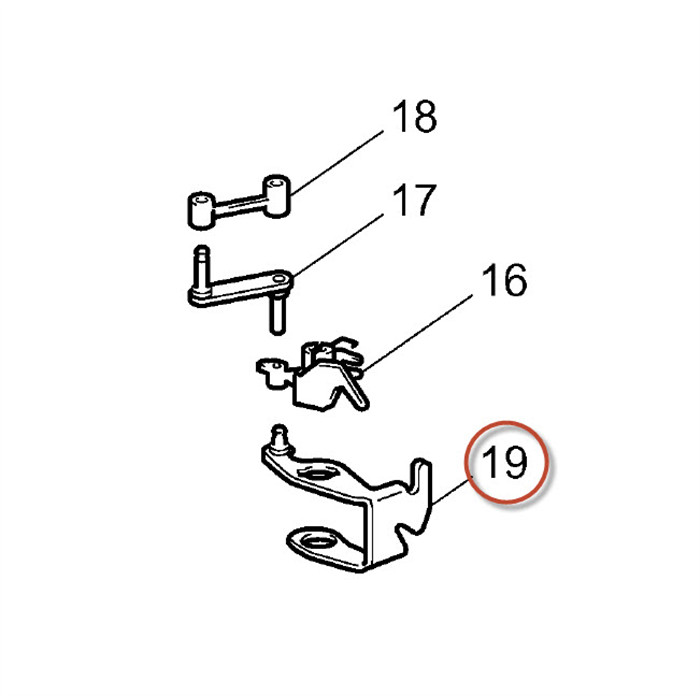 Ensemble guide-fil métal enfileur Brother Ensemble guide-fil métal enfileur Brother