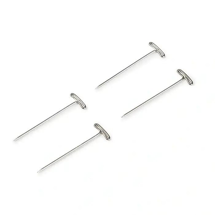 Epingles (250g) en forme de T en acier argenté Epingles (250g) en forme de T en acier argenté