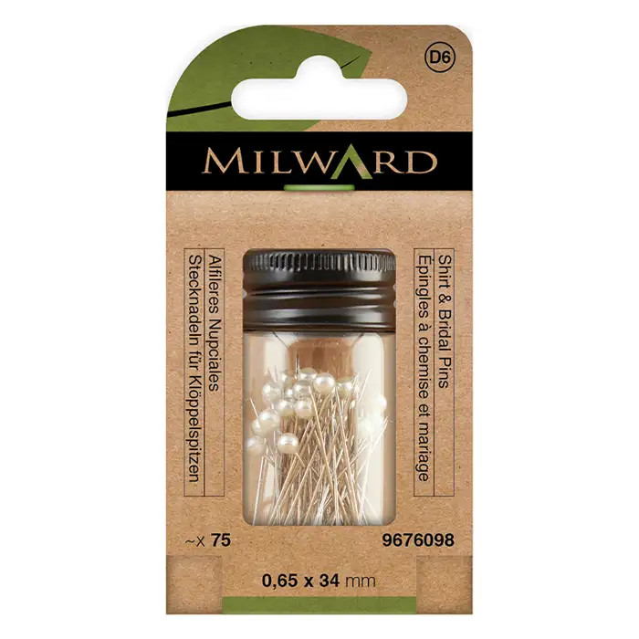 Epingles tête de perle 34mm (75pcs) Epingles tête de perle 34mm (75pcs)