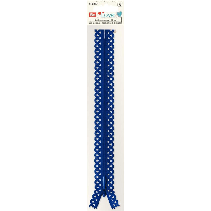 Fermeture à glissière 20cm bleu roy Fermeture à glissière 20cm bleu roy