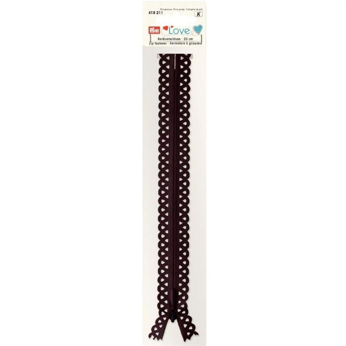 Fermeture à glissière 20cm brun fon Fermeture à glissière 20cm brun fon