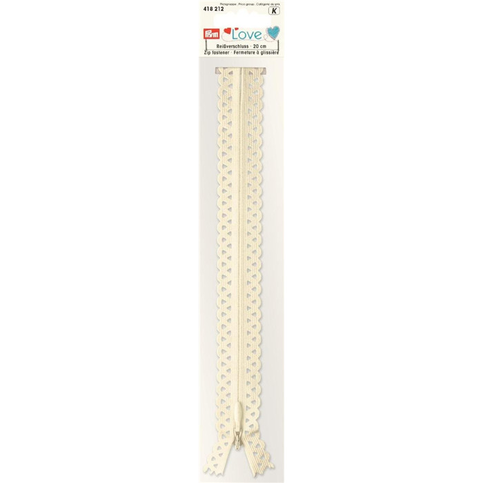 Fermeture à glissière 20cm ecru Fermeture à glissière 20cm ecru