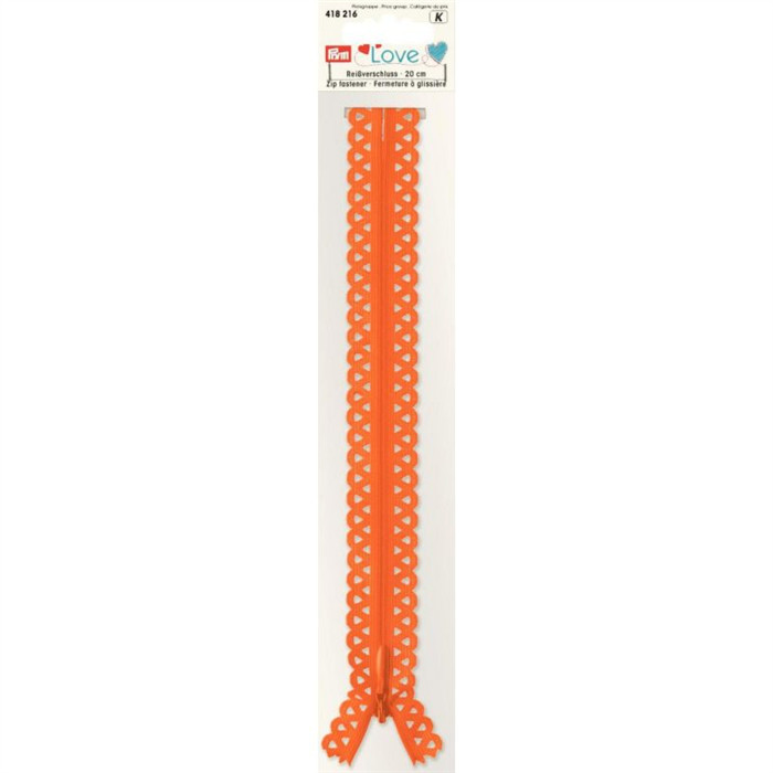 Fermeture à glissière 20cm orange Fermeture à glissière 20cm orange