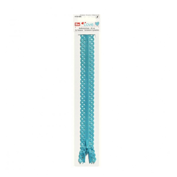Fermeture à glissière 40cm turquoise Fermeture à glissière 40cm turquoise