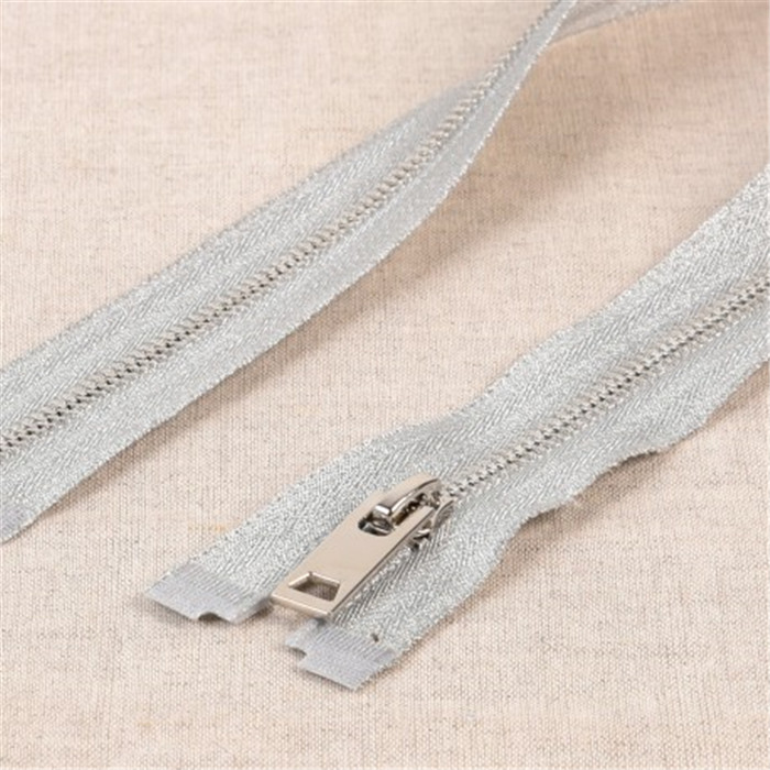Fermeture à glissière brillante séparable 60 cm Argent Fermeture à glissière brillante séparable 60 cm Argent