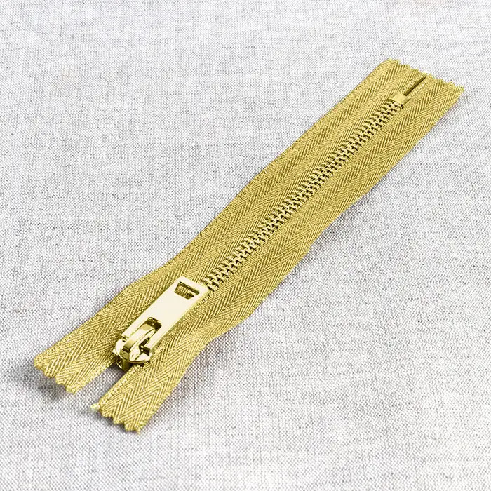 Fermeture à glissière non séparable lurex 30cm - Or Fermeture à glissière non séparable lurex 30cm - Or