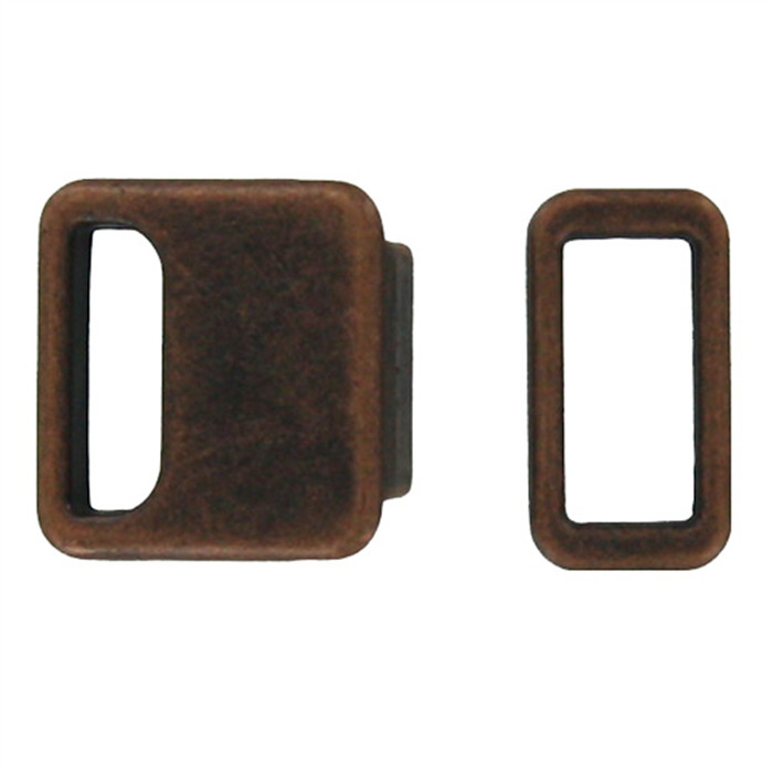 Fermeture agrafe métal 10mm cuivre Fermeture agrafe métal 10mm cuivre