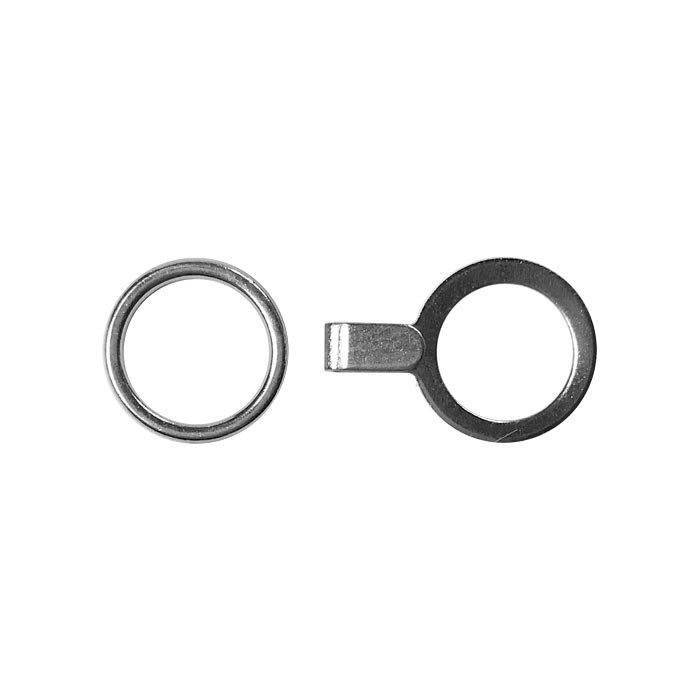Fermeture anneau métal argenté 25mm Fermeture anneau métal argenté 25mm