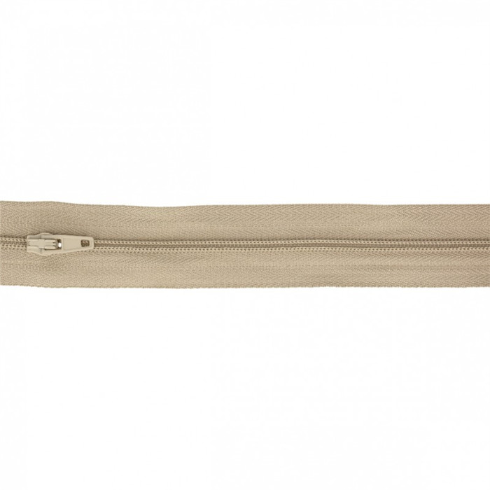 Fermeture fine beige lin au mètre Fermeture fine beige lin au mètre