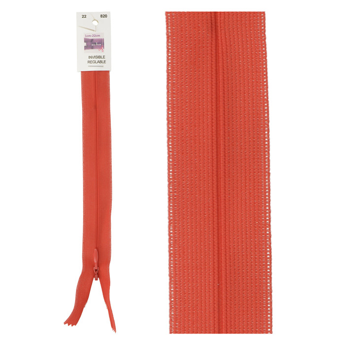 Fermeture invisible non séparable ajustable 40cm Fermeture invisible non séparable ajustable 40cm