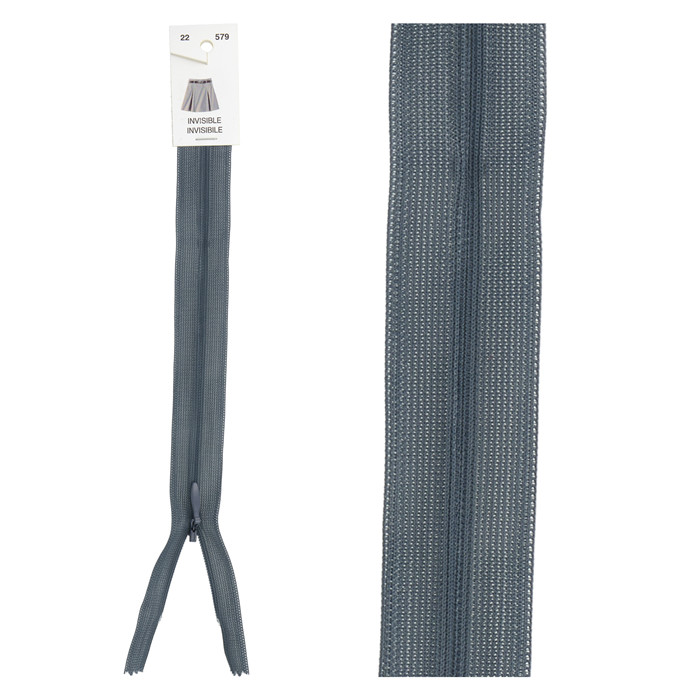 Fermeture invisible réglable 60cm - Anthracite Fermeture invisible réglable 60cm - Anthracite