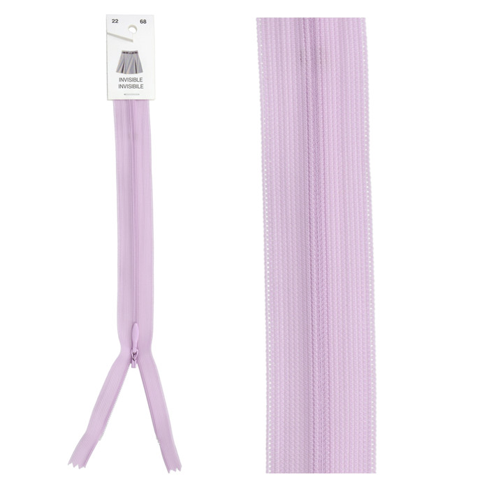 Fermeture invisible réglable 60cm - Lavande Fermeture invisible réglable 60cm - Lavande