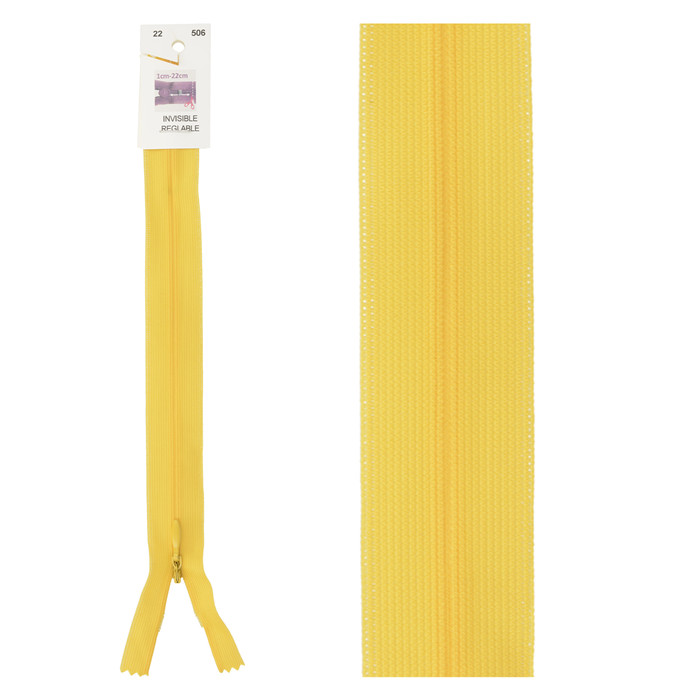 Fermeture invisible réglable 60cm - Maïs Fermeture invisible réglable 60cm - Maïs