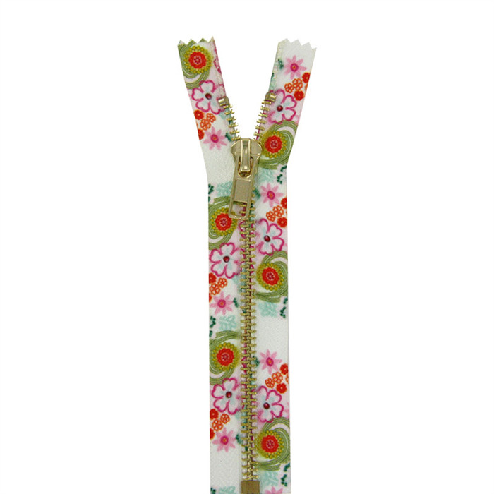 Fermeture non sép. 15cm fleurs Fermeture non sép. 15cm fleurs