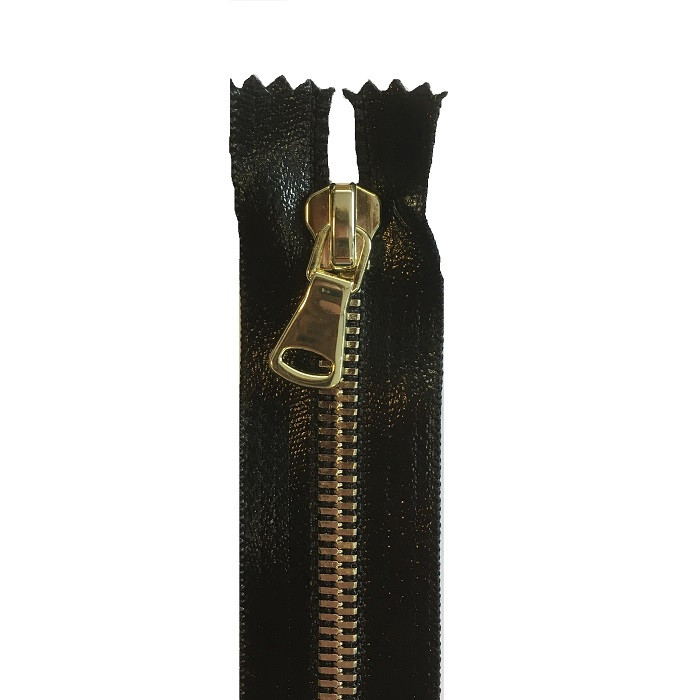 Fermeture non séparable 15cm enduit or Fermeture non séparable 15cm enduit or