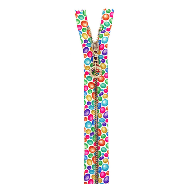 Fermeture non séparable 18 cm fleurs bulles Fermeture non séparable 18 cm fleurs bulles