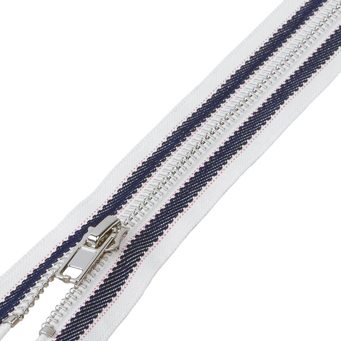 Fermeture non séparable blanc/bleu 20cm Fermeture non séparable blanc/bleu 20cm