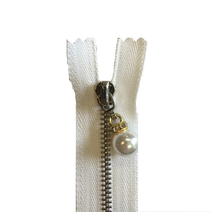 Fermeture non séparable perle 20 cm blanc Fermeture non séparable perle 20 cm blanc
