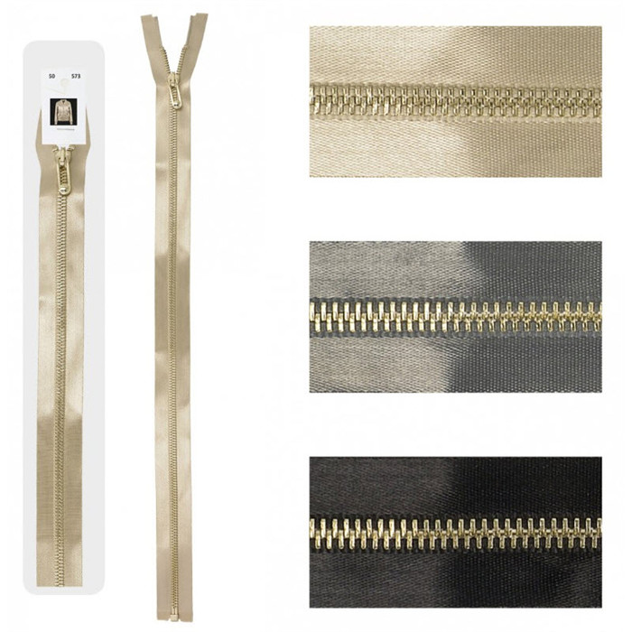 Fermeture séparable 50cm satinée beige Fermeture séparable 50cm satinée beige