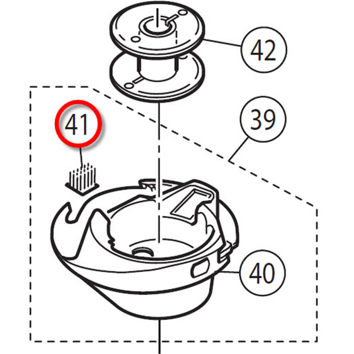 Feutre embase boitier à canette SINGER Feutre embase boitier à canette SINGER