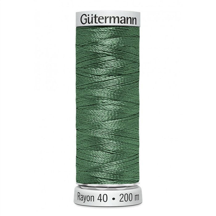 Fil à broder Gutermann Rayon 40 200m 0580 Viscose vert Fil à broder Gutermann Rayon 40 200m 0580 Viscose vert