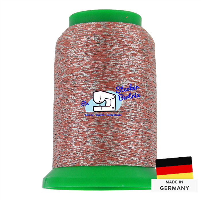 Fil à broder Isamet 40 1000m 9952 Red Silver Fil à broder Isamet 40 1000m 9952 Red Silver