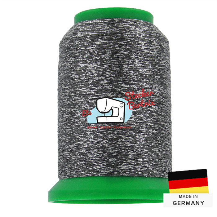 Fil à broder Isamet 40 1000m 9953 Black Silver Fil à broder Isamet 40 1000m 9953 Black Silver