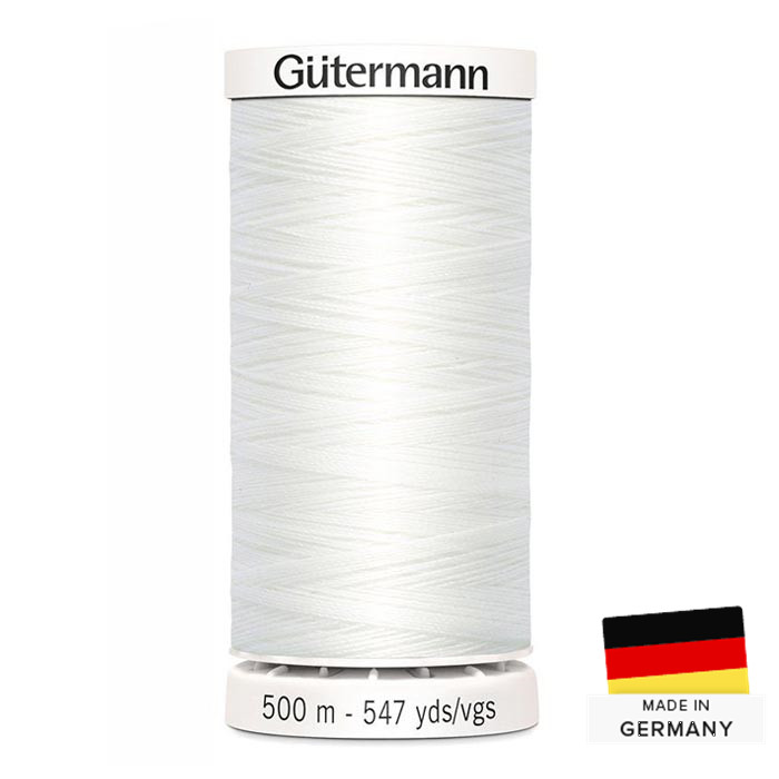 Fil à coudre Gutermann Polyester 500m 800 Blanc Fil à coudre Gutermann Polyester 500m 800 Blanc