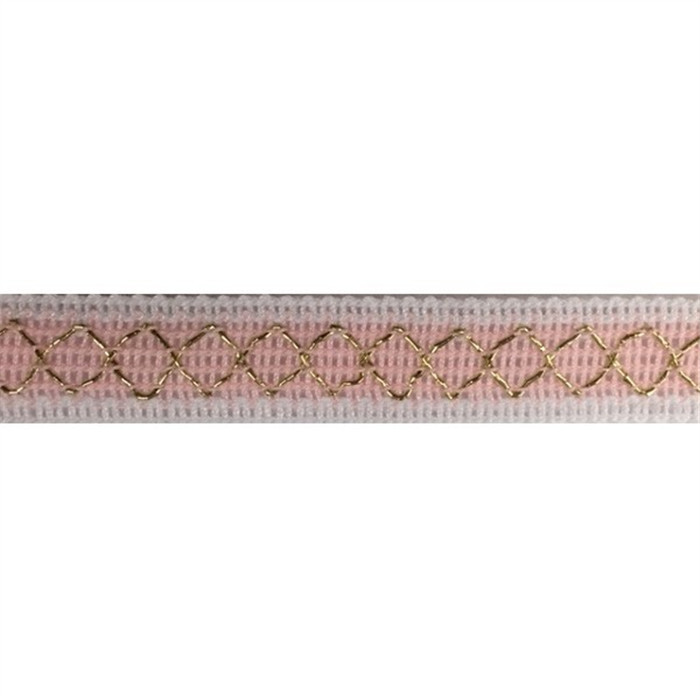 Galon fantaisie lurex rose au mètre Galon fantaisie lurex rose au mètre