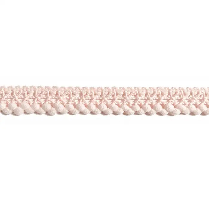 Galon pompon 12mm rose au mètre Galon pompon 12mm rose au mètre