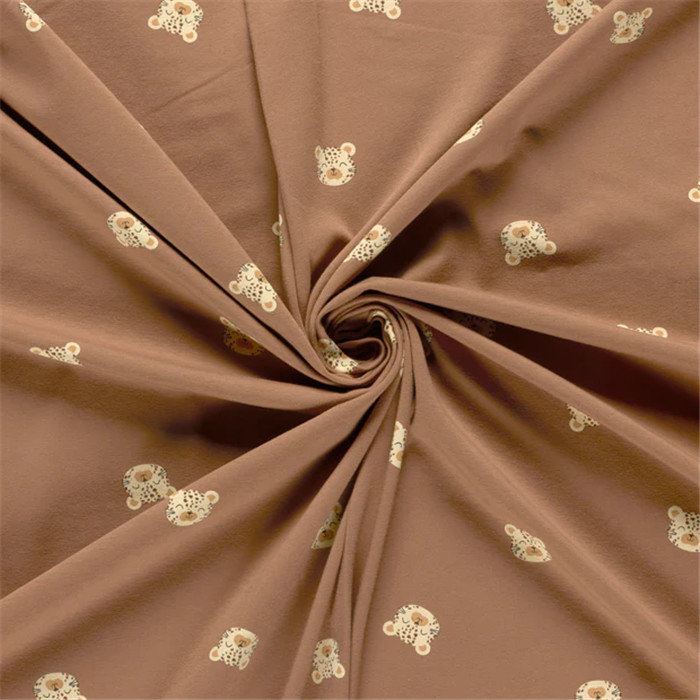 Jersey "Léopard" Chocolat 145cm par 50cm Jersey "Léopard" Chocolat 145cm par 50cm