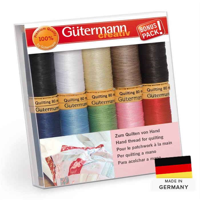 Kit 10 fils 80m pour patchwork à la main Kit 10 fils 80m pour patchwork à la main