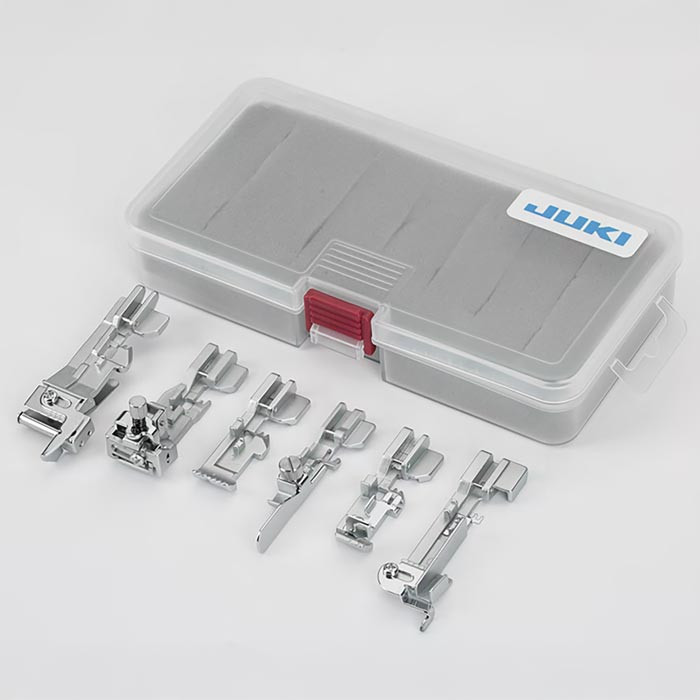 Kit 6 pieds pour surjeteuses JUKI et BERNINA Kit 6 pieds pour surjeteuses JUKI et BERNINA