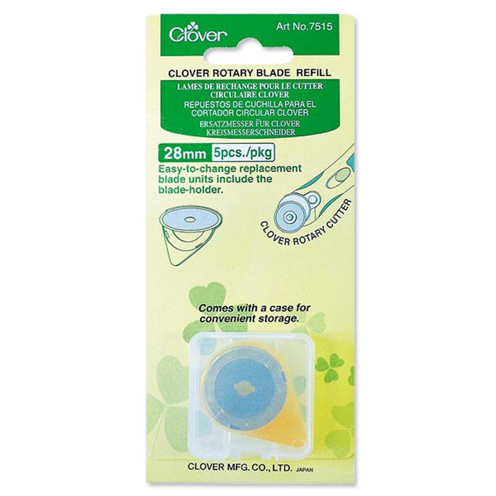 Lames (5) de rechange pour cutter Clover 28mm Lames (5) de rechange pour cutter Clover 28mm