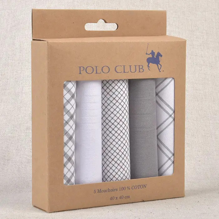 Lot mouchoirs motifs gris 40x40cm (5pcs) Lot mouchoirs motifs gris 40x40cm (5pcs)