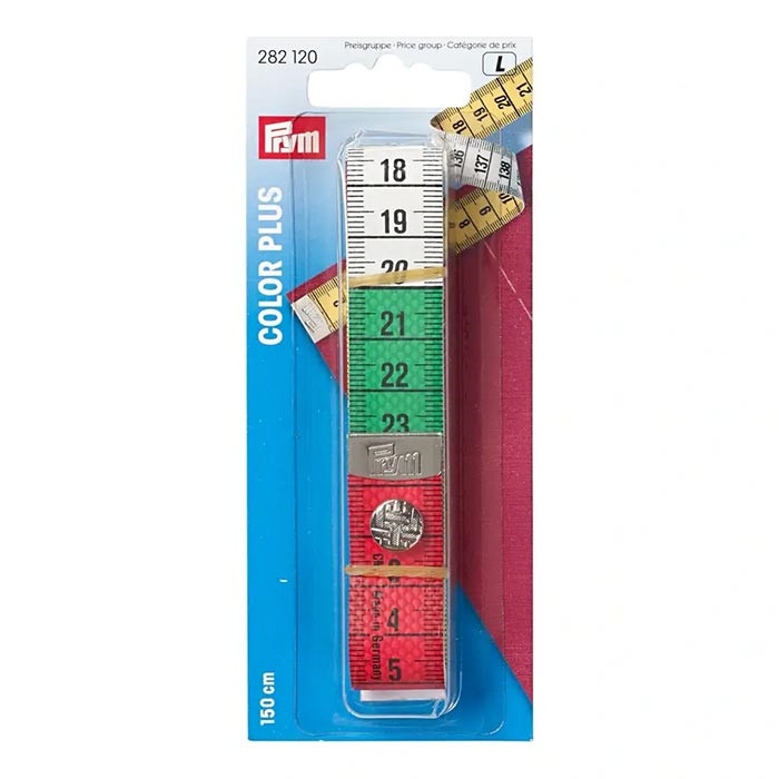 Mètre ruban Color Plus avec bouton 150cm Prym Mètre ruban Color Plus avec bouton 150cm Prym