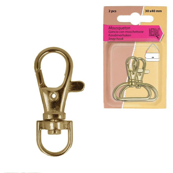 Mousquetons (2) sangle 7x38mm Or antique Mousquetons (2) sangle 7x38mm Or antique