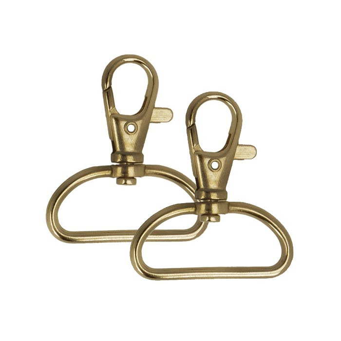 Mousquetons pour sangle or antique 30mm Mousquetons pour sangle or antique 30mm