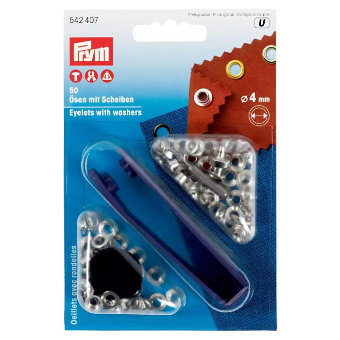 Oeillets 4mm argentés vieillis PRYM Oeillets 4mm argentés vieillis PRYM