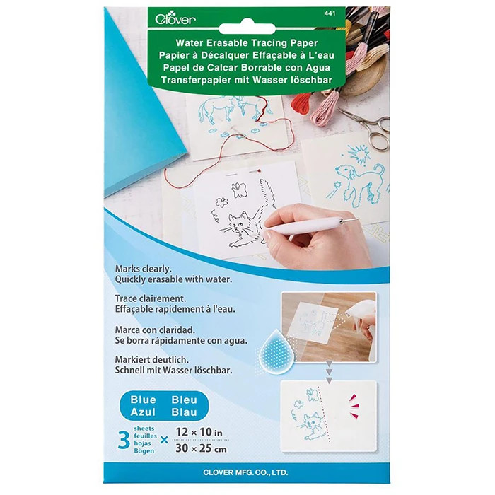 Papier à décalquer effaçable à l'eau CLOVER Papier à décalquer effaçable à l'eau CLOVER