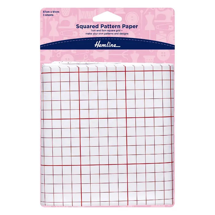 Papier patron Quadrillé 87 x 61 cm (3pcs) Papier patron Quadrillé 87 x 61 cm (3pcs)