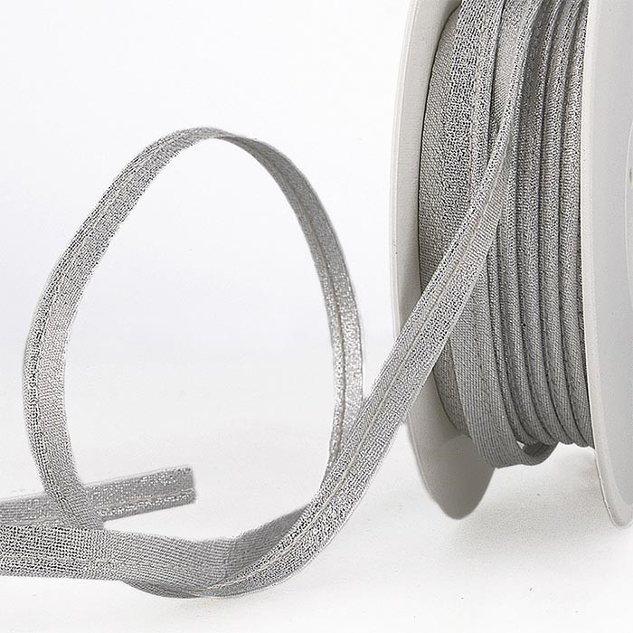 Passepoil lurex argenté 10mm /m Passepoil lurex argenté 10mm /m