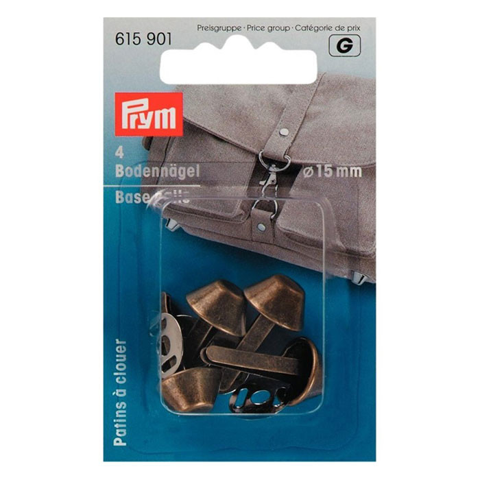 Patins pour sacs 15mm laiton Prym Patins pour sacs 15mm laiton Prym