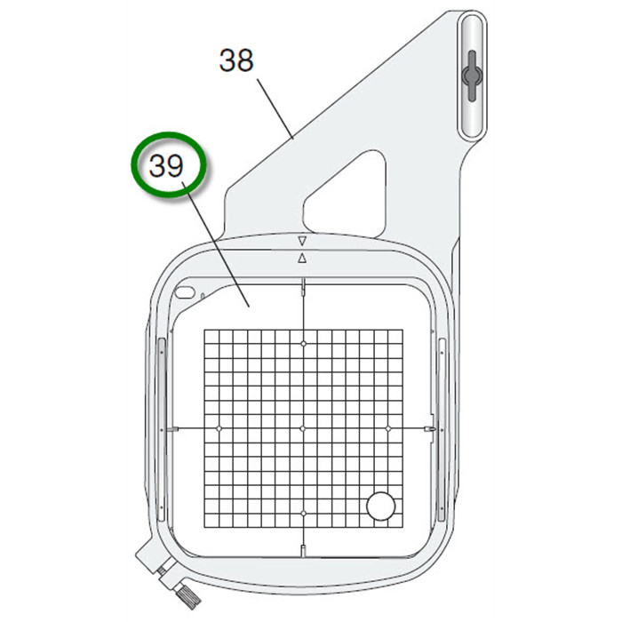 Patron cadre à broder 140x140mm "SQ14A" Janome Patron cadre à broder 140x140mm "SQ14A" Janome