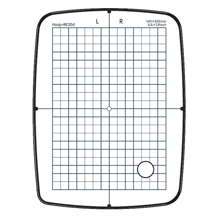 Patron cadre à broder 140x200mm "RE20d" Janome Patron cadre à broder 140x200mm "RE20d" Janome