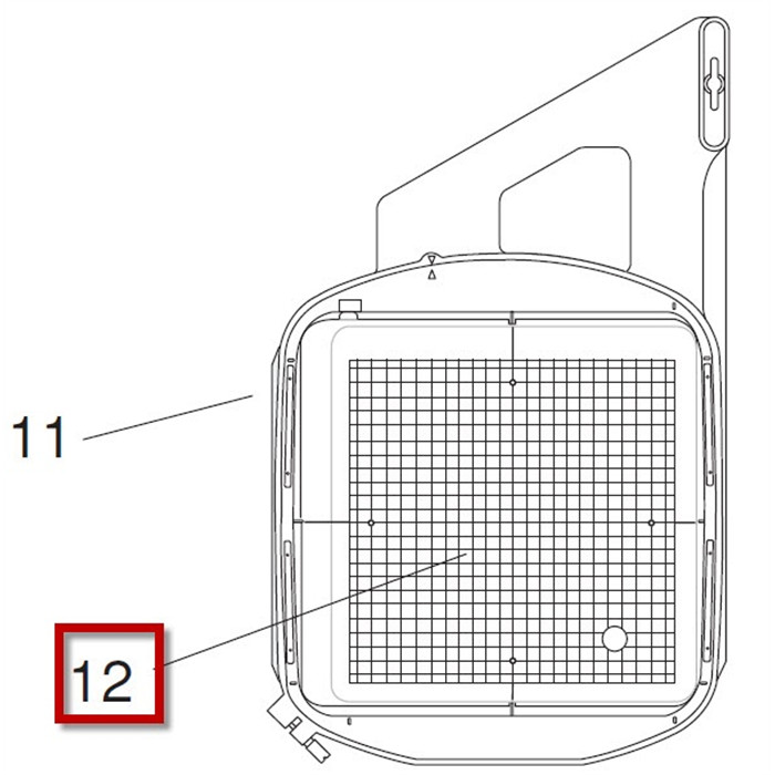 Patron cadre à broder 230x230mm "SQ23" Janome /Elna Patron cadre à broder 230x230mm "SQ23" Janome /Elna