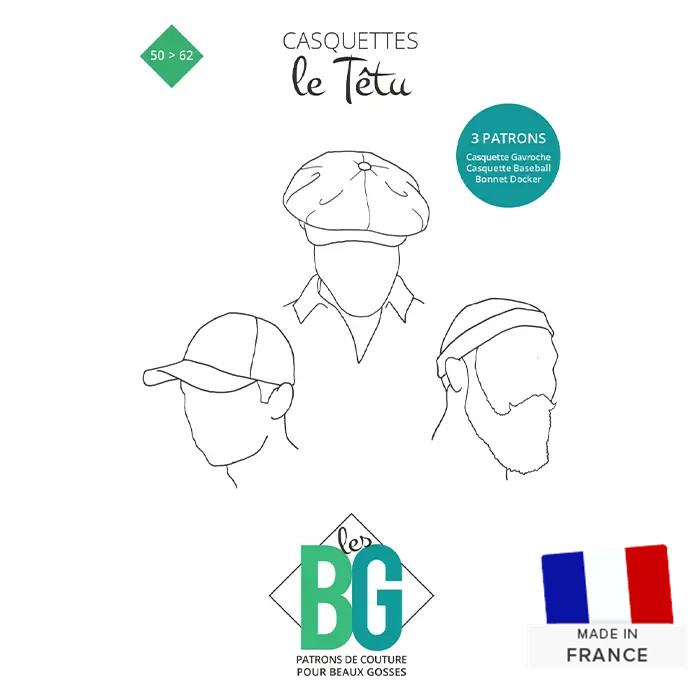 Patron Casquettes Les Beaux Gosses "Le Têtu" Patron Casquettes Les Beaux Gosses "Le Têtu"