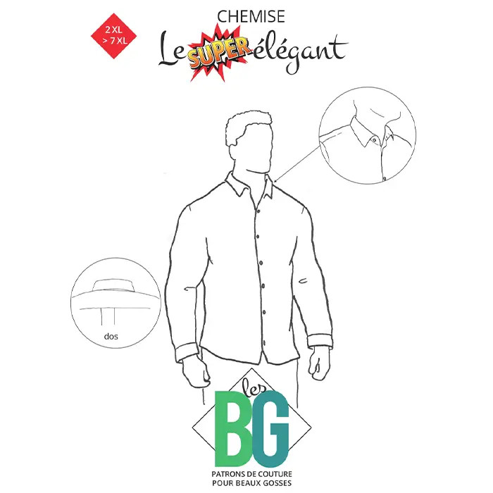 Patron Chemise Les BG "Le SUPER élégant" Patron Chemise Les BG "Le SUPER élégant"
